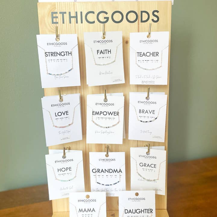 ETHICGOODS – Engroshandel Perlehalskæde – Morse Code lækker sten halskæde//Bedstemor1