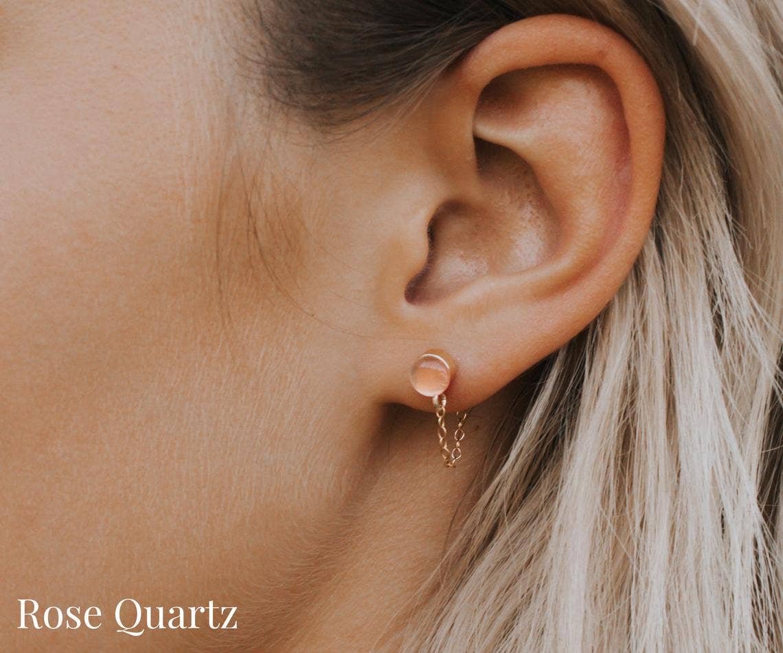 A Worthy Brand - Wholesale Dangle Earrings - Gemstone Stud Chain Earrings - Opal4