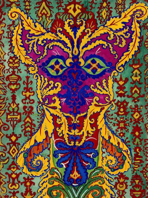 Kat stående på bagbenene af Louis Wain, c.1930 - Indpakningspapir for engroshandel hos Flashback Shop