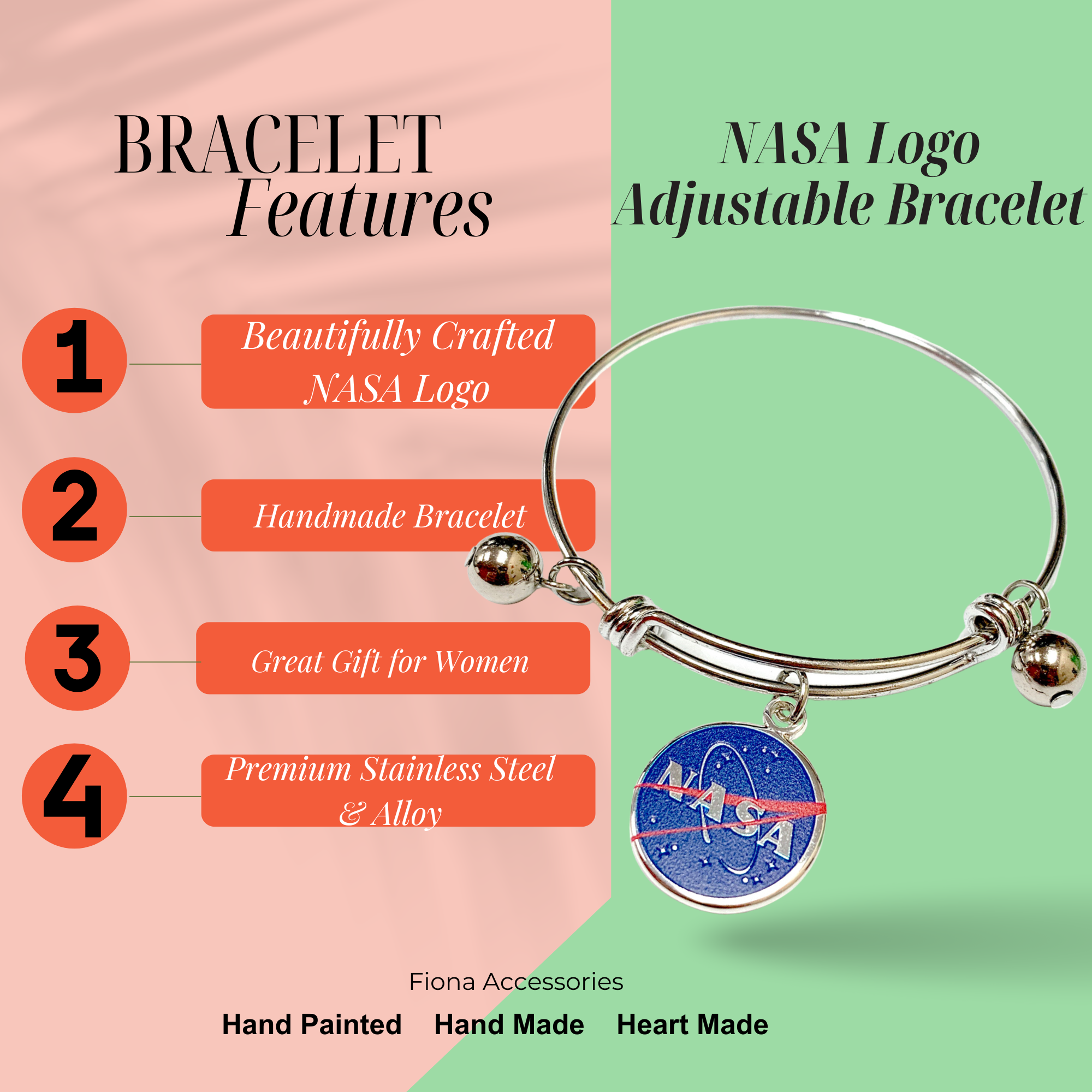 Fiona Accessories - Wholesale Beaded Bracelet - NASA Bracelet Stretch Beaded Bracelet for Woman5