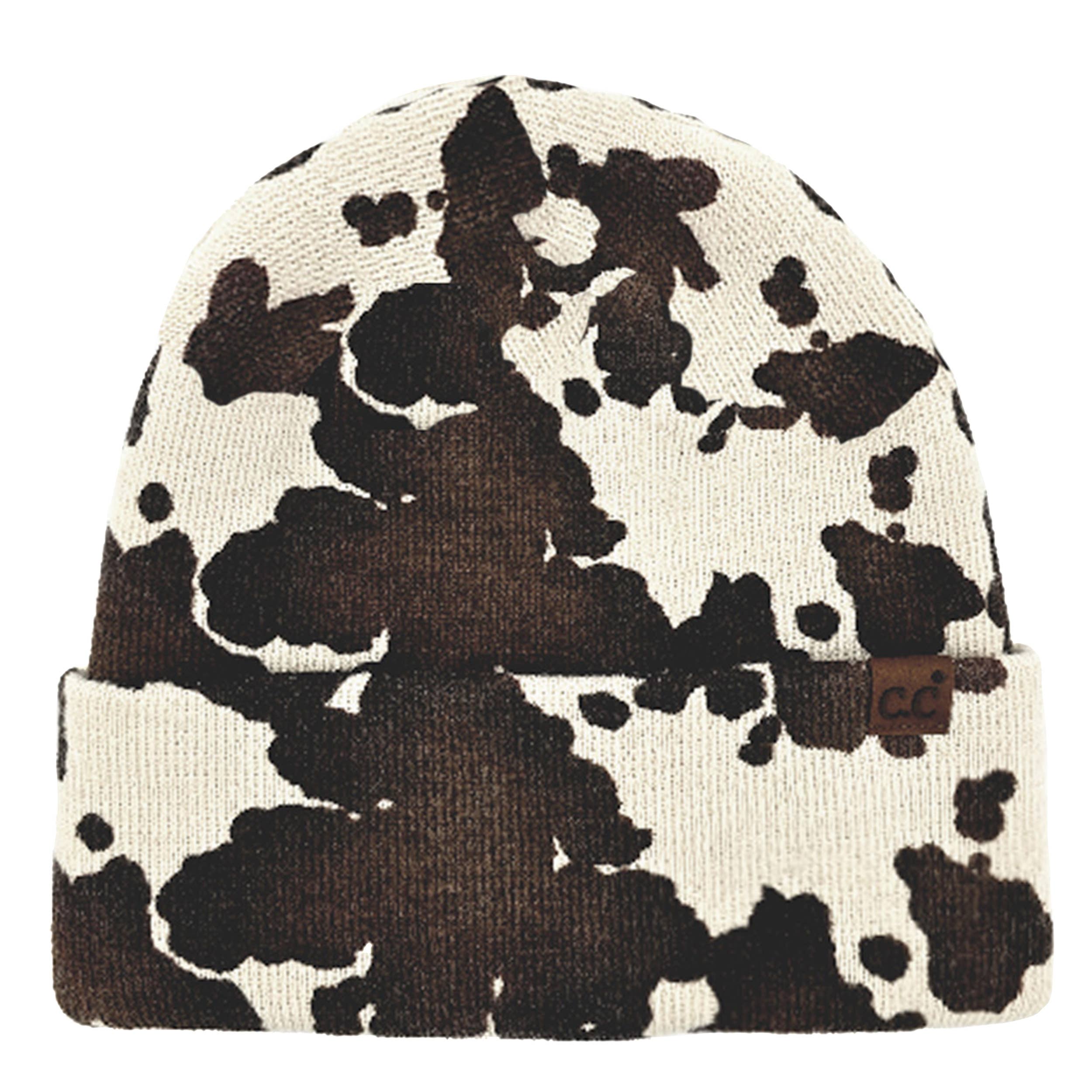 Hana - Wholesale Beanie - Women's - C.C Cow Pattern Beanie Winter Hat1
