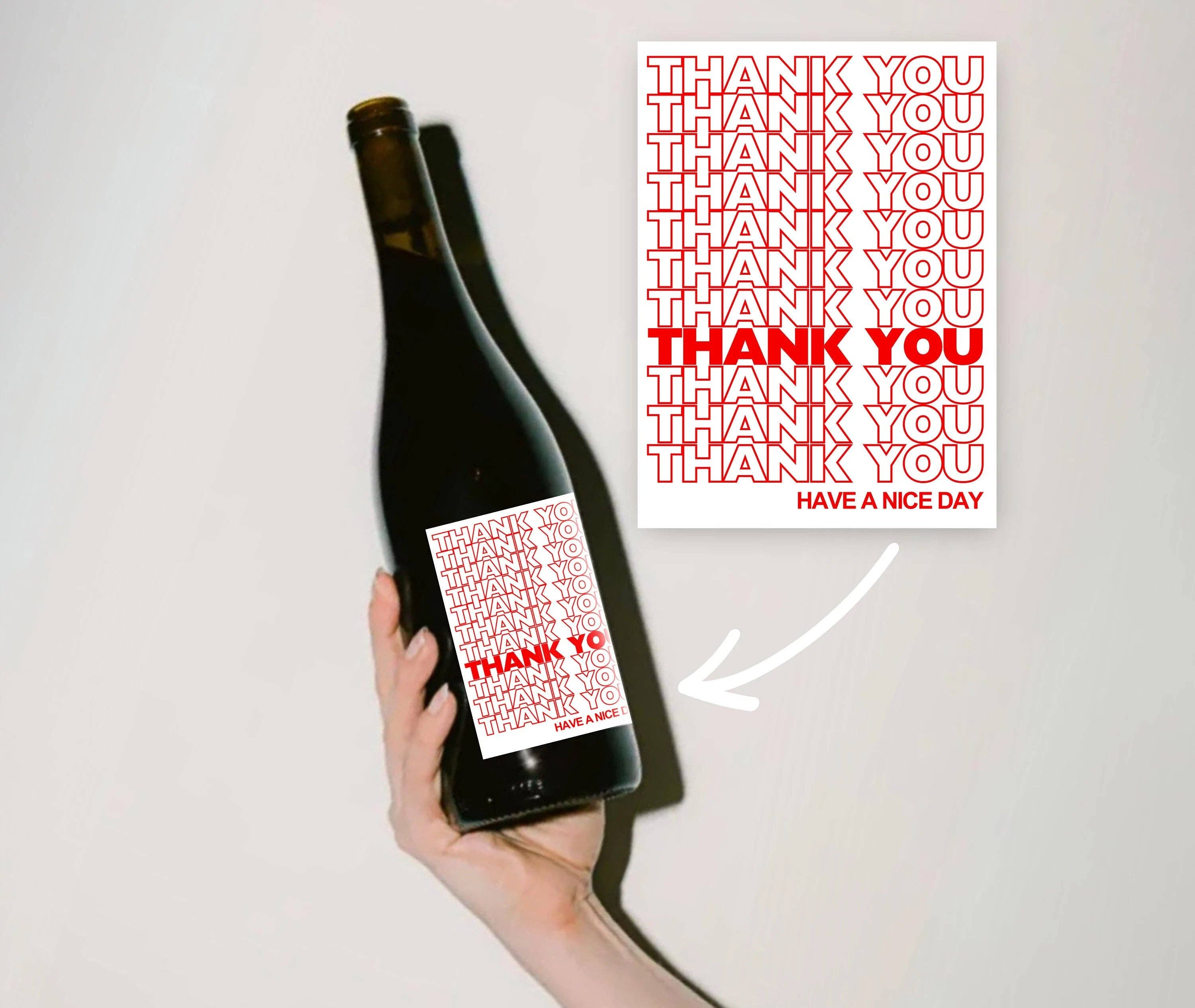 Olive Street Collective - Wholesale Gift Tag Label - Thank You Bottle Label1