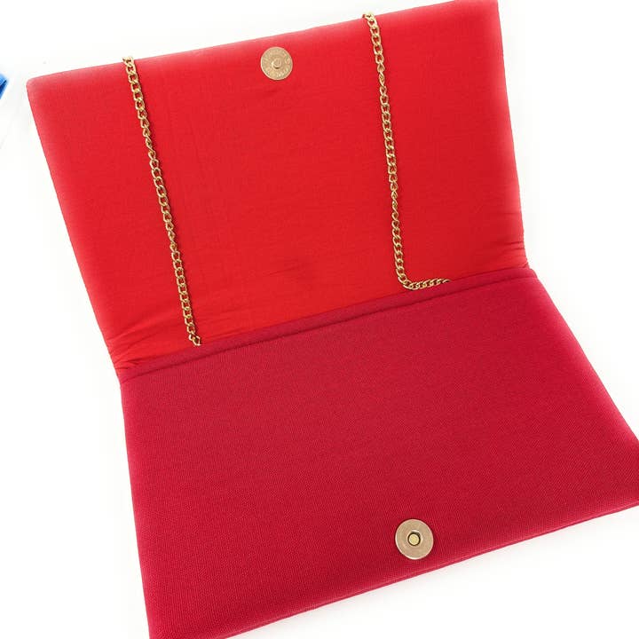 Twine and Love - Wholesale Clutch Bag - Women's - Sequin Red Green Beaded Clutch Purse4