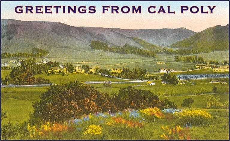 Found Image Press - Vente Autocollant - Autocollant CA-657 Salutations de Cal Poly, San Luis Obispo0