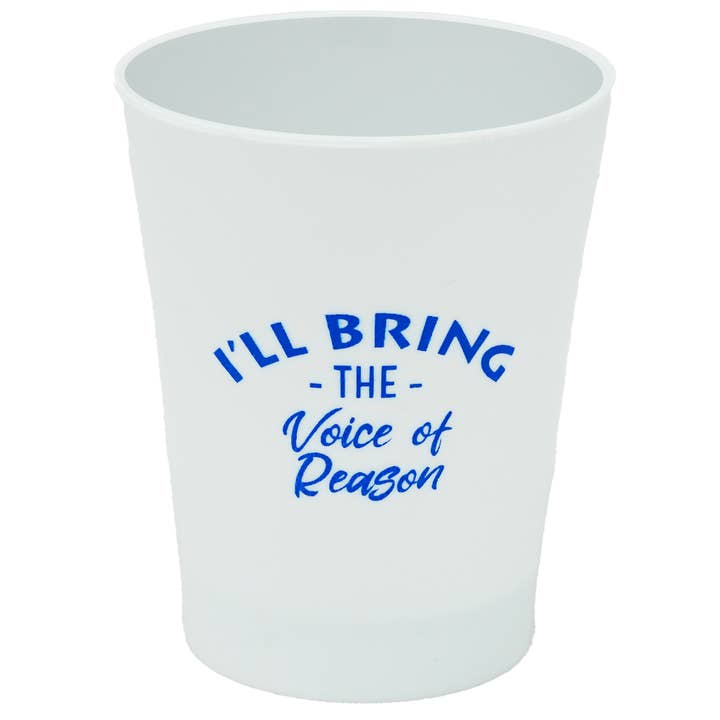 Funky Junque - Wholesale Shot Glass - Plastic Party Shot Glass - Voice of Reason (Royal Blue)