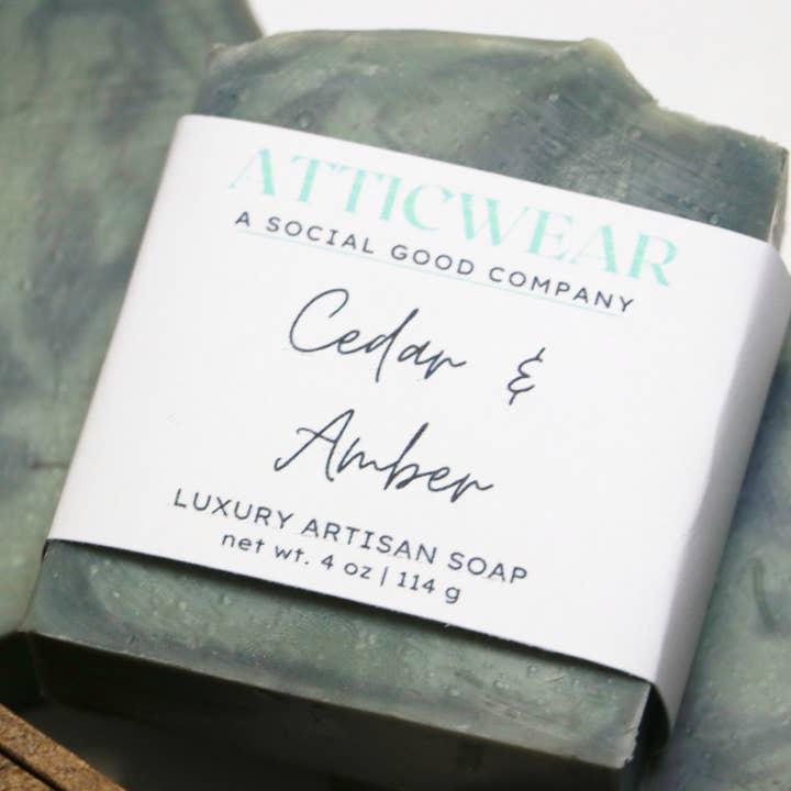 Cedar & Amber Soap, Masculine Soap, Men's Soap for wholesale by Atticwear