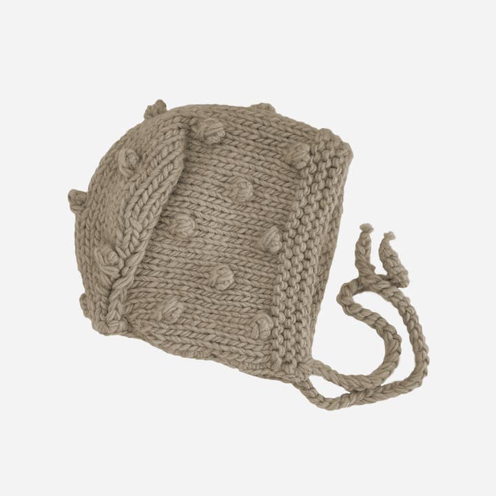 The Blueberry Hill - Wholesale Newborn/Knit Hat - Baby - Popcorn Bonnet, Flax | Baby Hat | Kids Clothing