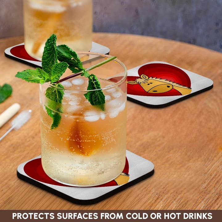 3dRose - Wholesale Coasters - 3dRose, Cute funny Cool Palomino Horse and Heart Dog Love, Coaster9