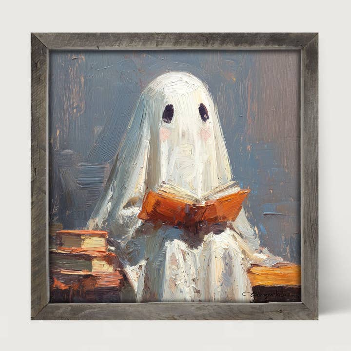 Ghost Reading a Book for wholesale by ginger blue