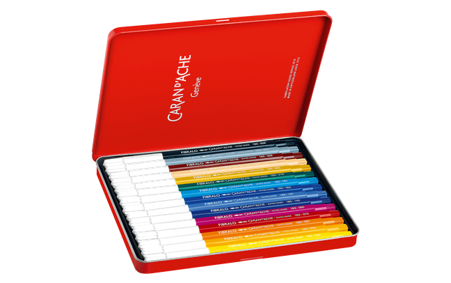 Caran d'Ache - Wholesale Markers - Kids & Baby - Set of 15 FIBRALO™ Fibre Pen Markers in Metal Box2