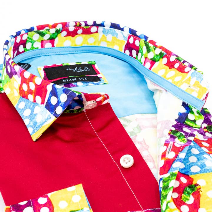 Domino-effect overhemd met knoopsluiting voor wholesale door EIGHT X