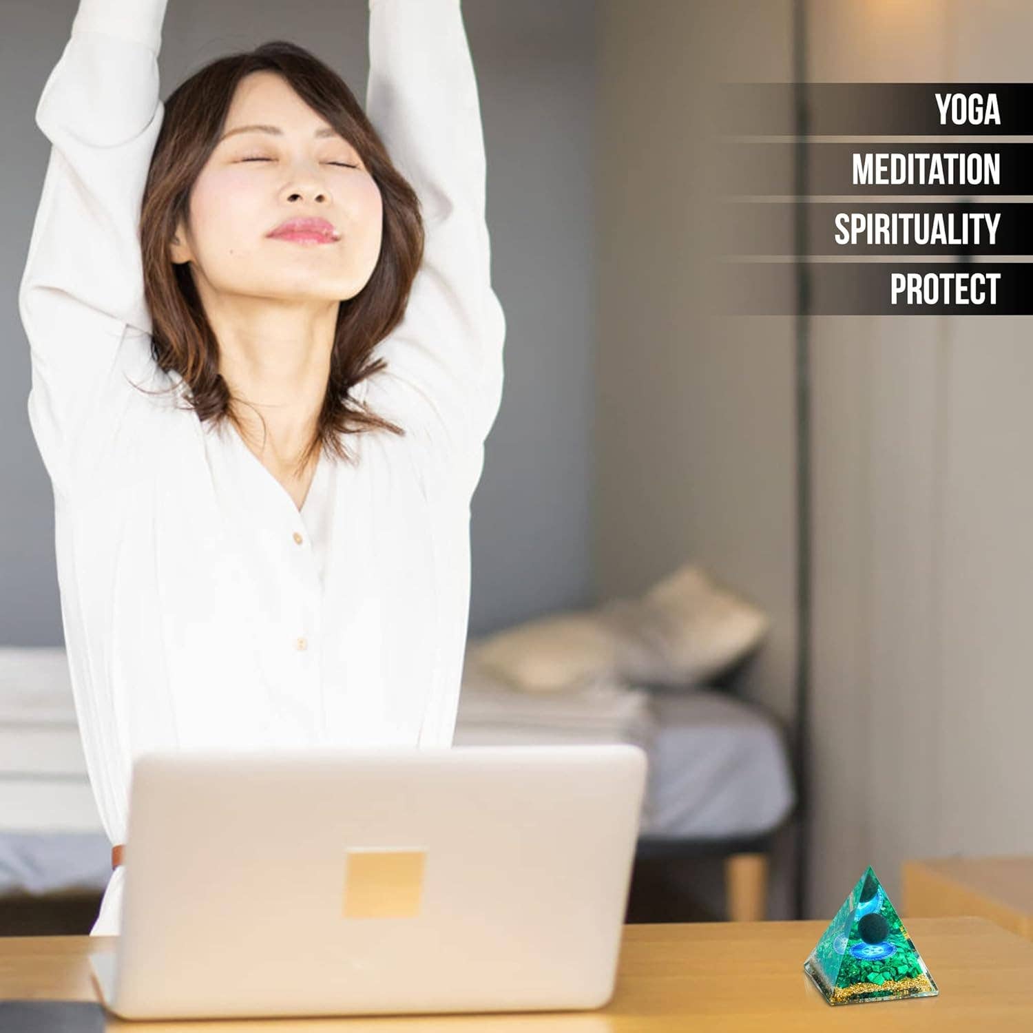 VPS Stones Inc. – wholesale Spiritual stone/crystal – Malachite Black Obsidian Ball Orgonite Pyramid2