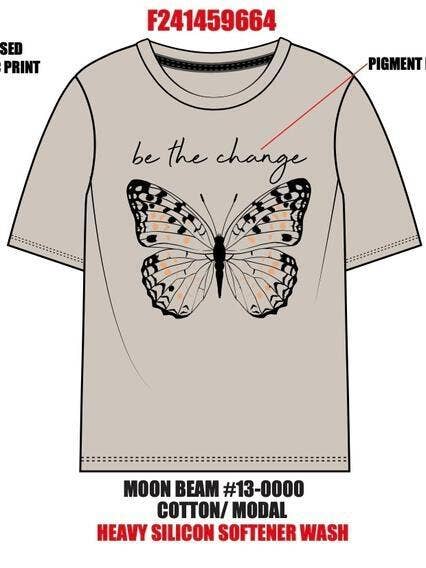 Sweet Soul - Wholesale Screen Printed T-Shirt - Kids - Be The Change Butterfly Tee - TWEEN GIRLS4