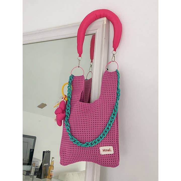 FurDecoration – wholesale Shoulder bag – women's – Chains Hollow Woven Shoulder Bags Handbags