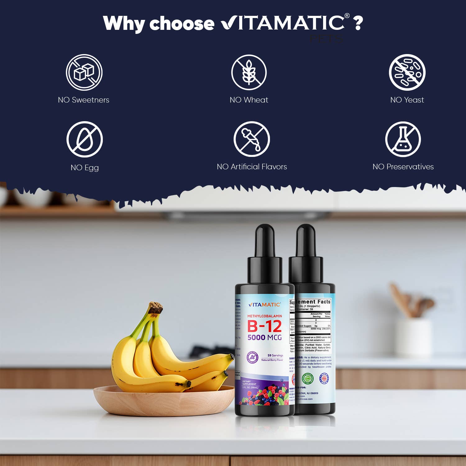 Vitamatic – wholesale Oral supplement/vitamin – Vitamatic Liquid Methyl Cobalamin B12 5000mcg 2oz6