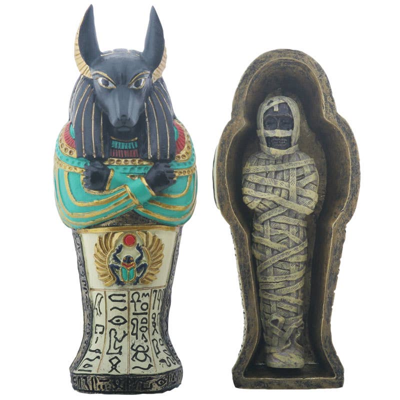 Pacific Trading - Wholesale Decorative Figurine - Egyptian Anubis Coffin with Mummy1