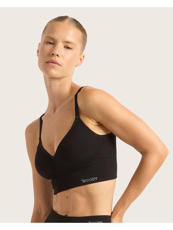 Wireless Low Back Bra - Black for wholesale on Faire2