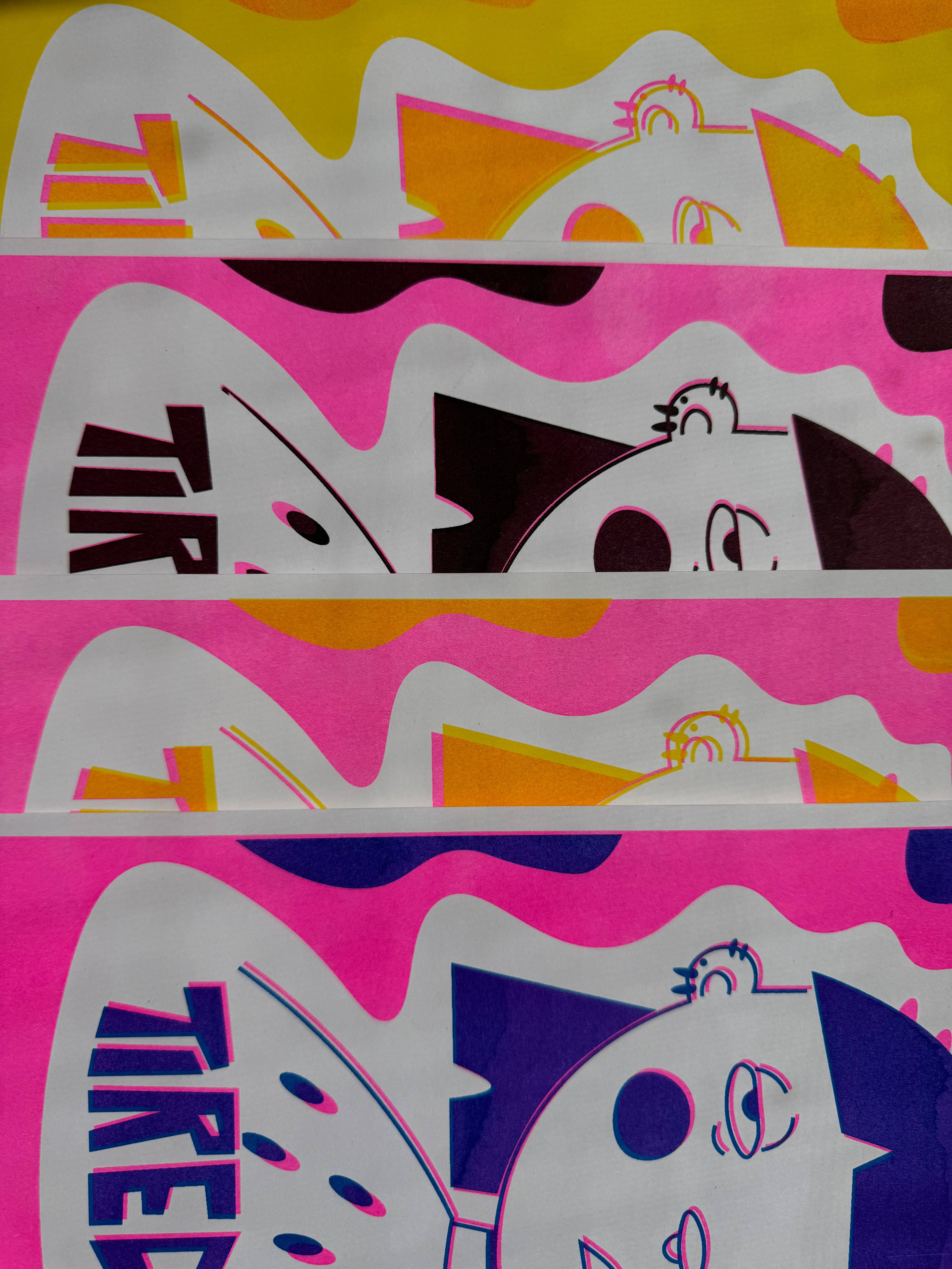 Strwbry Wrld - Wholesale Art Print - Tired As Shit Print0