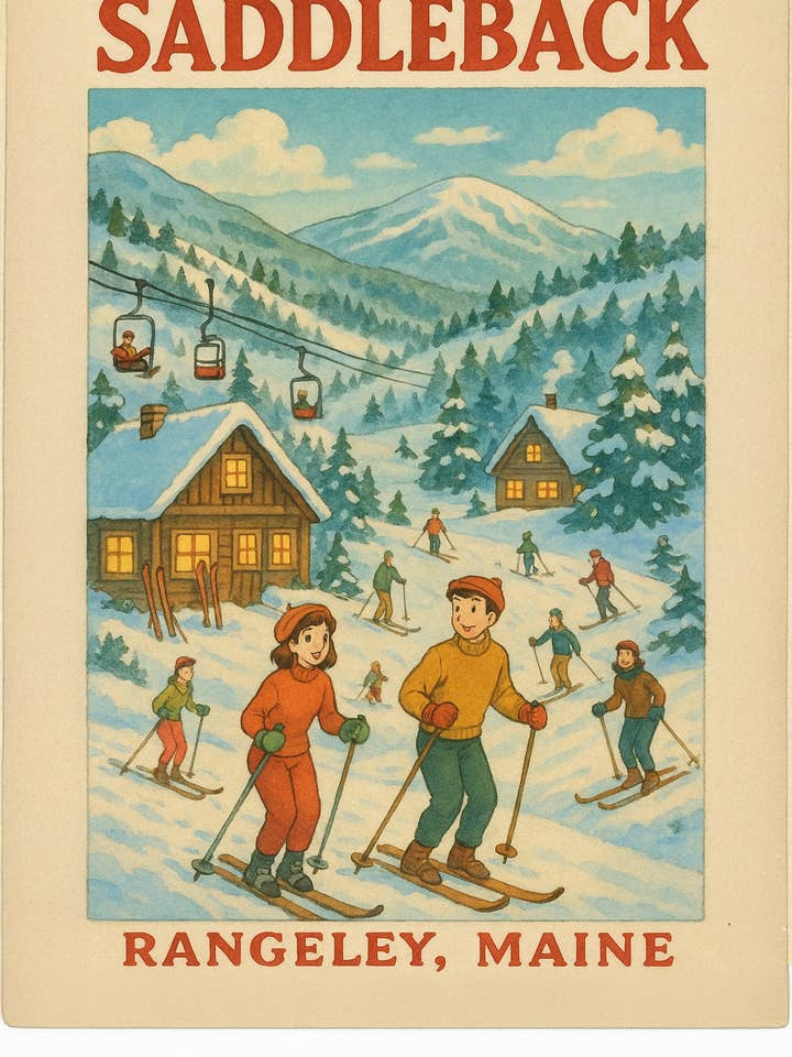 Saddleback Vintage Style Postcard for wholesale by Mentally In Maine