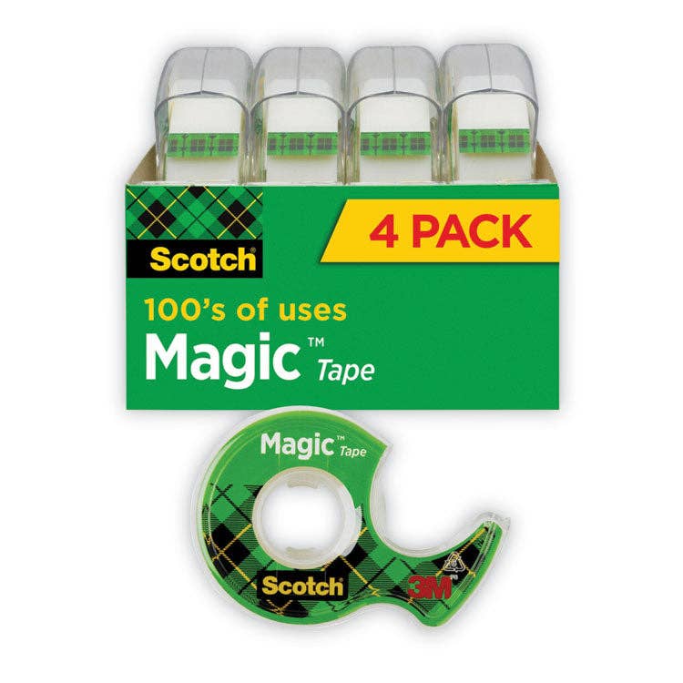 Everyday Supply Co - Wholesale Tape - Scotch Magic Tape with Dispenser, Clear, 4 Pack0