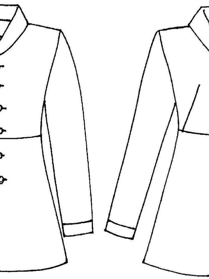 Folkwear – Engroshandel Frakke - Dame – 263 Countryside Frock Coat - Symønster6