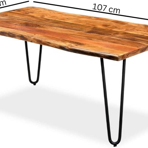 iAnanas - Wholesale Coffee Table - Rustikaler Couchtisch aus recyceltem Holz mit industriellen Haarnadelbeinen1