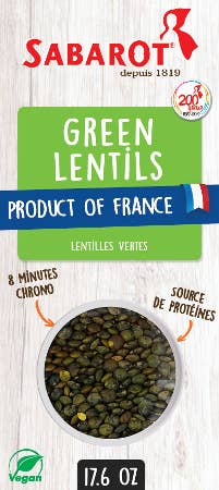 French Feast - Wholesale Beans - Sabarot · Green lentils 500g