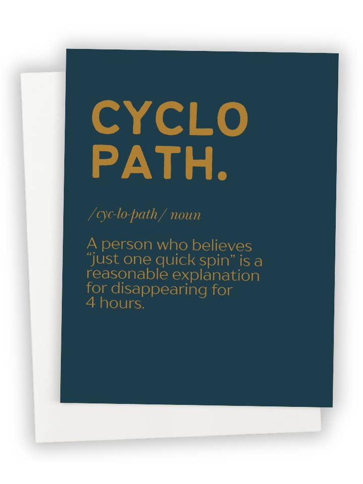 Cyclo-path for wholesale by Send It Greeting Cards
