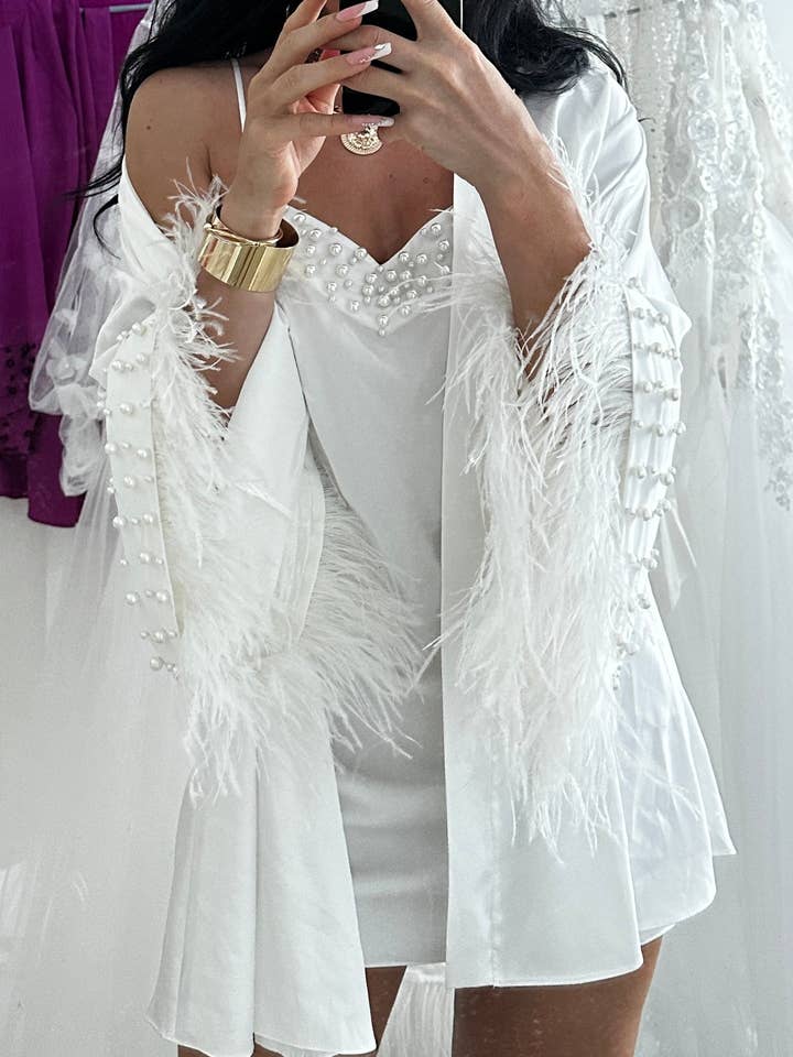 Rimma Short Silk Robe for wholesale by inna elsie