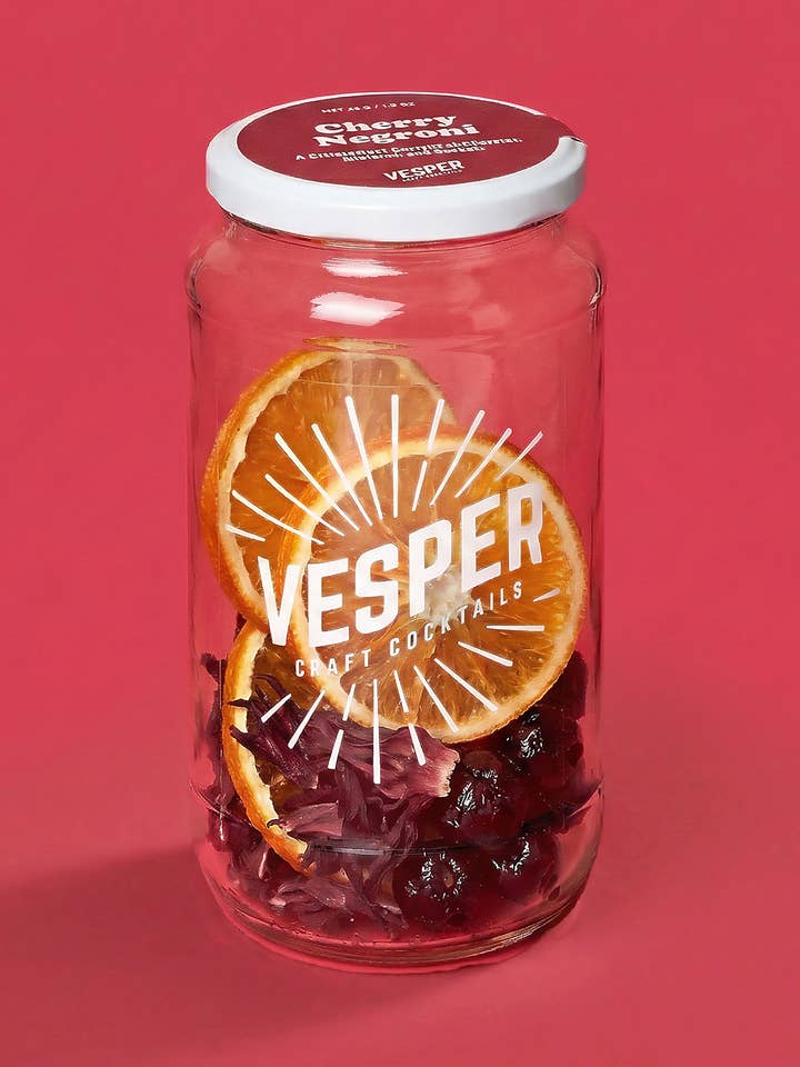 32 oz Cocktail / Mocktail Mixer - Cherry Negroni for wholesale by Vesper Craft Cocktails (No duties | Ships from CAN/USA)