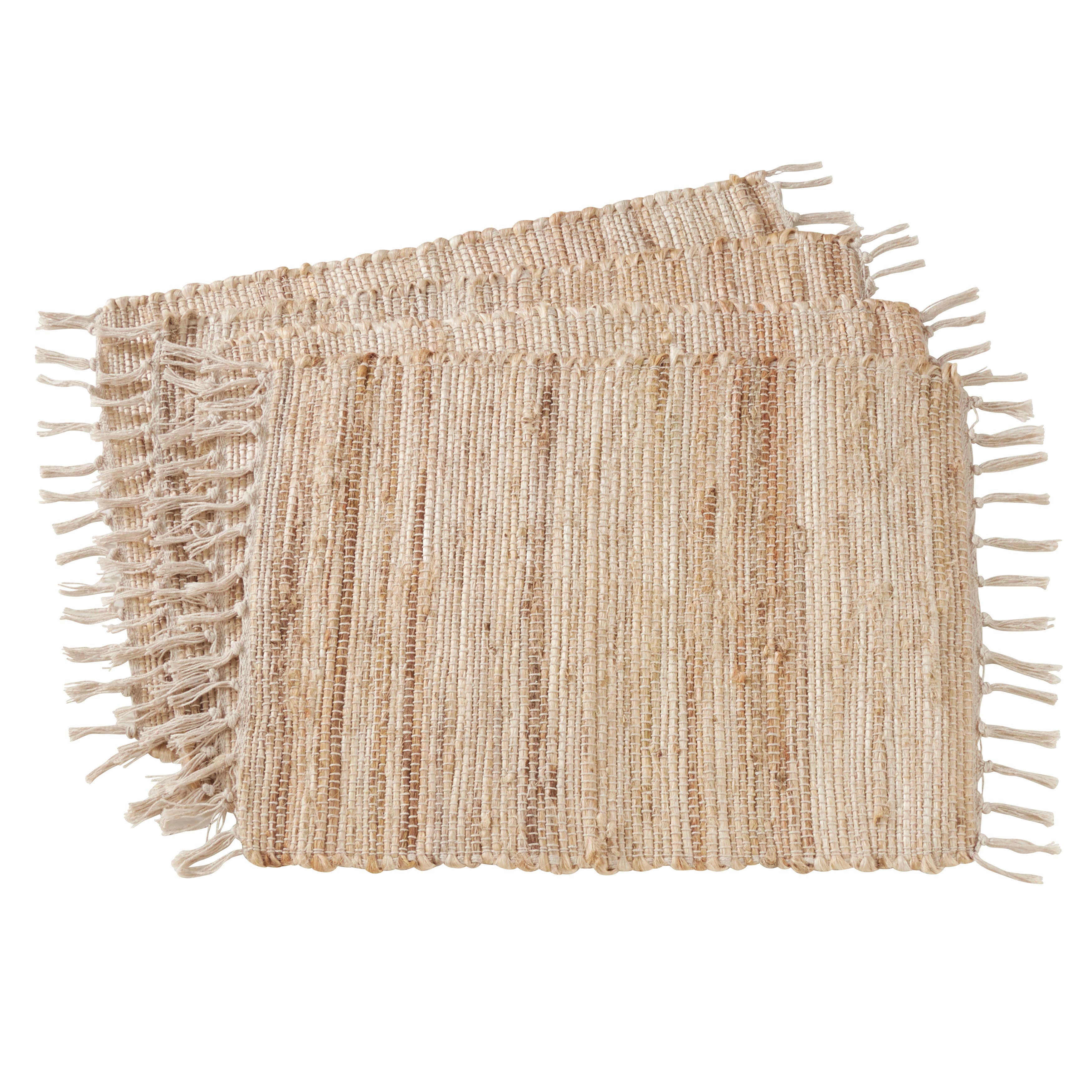 Natural Jute Chindi Placemat for wholesale on Faire0
