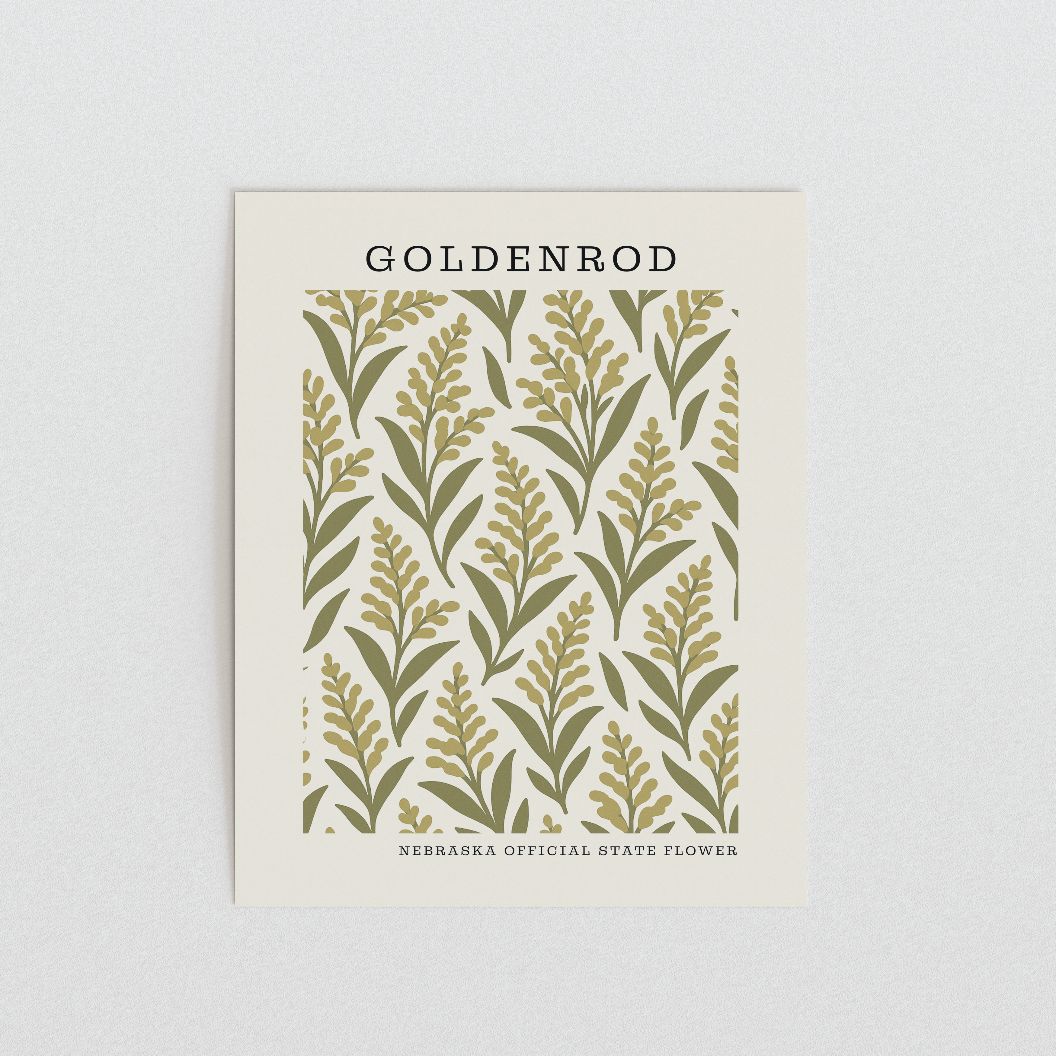 The FlatFile Society - Wholesale Art Print - Nebraska State Flower Art Print – Goldenrod1