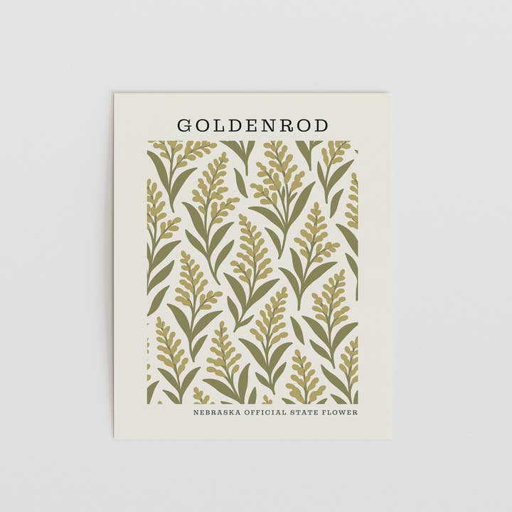 The FlatFile Society - Wholesale Art Print - Nebraska State Flower Art Print – Goldenrod1
