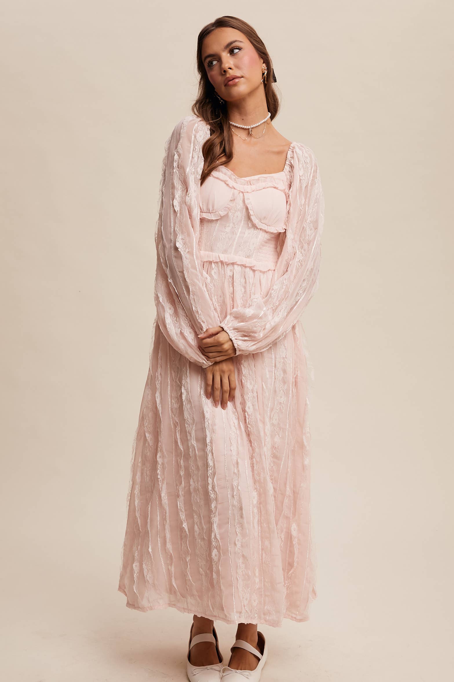 Listicle - Wholesale Dress - Women's - Romantic Lace Midi Dress22