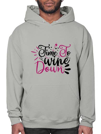 hora de relajarse con vino 442# - vino - Sudadera con capucha para venta al por mayor de tshirt unlimited