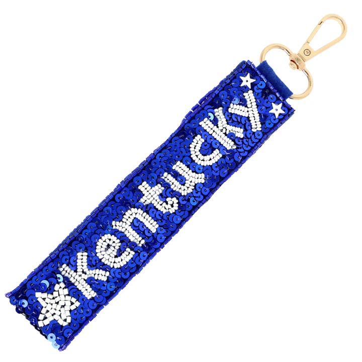 SP Sophia Collection - Wholesale Keychain - Women's - College State Seed Beaded Sequins KeyChain