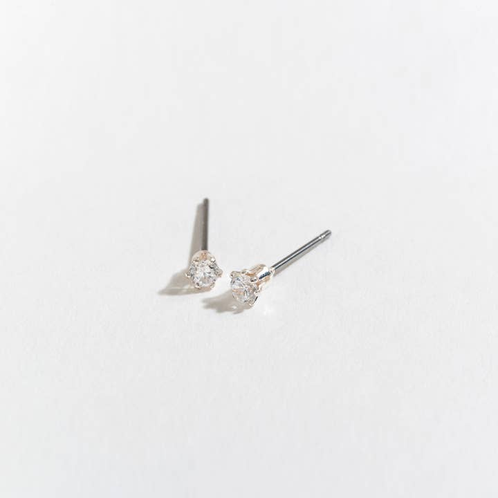 Howard's - Wholesale Stud/Post Earrings - 3mm Cubic Zirconia Ear Sense Stud Earrings