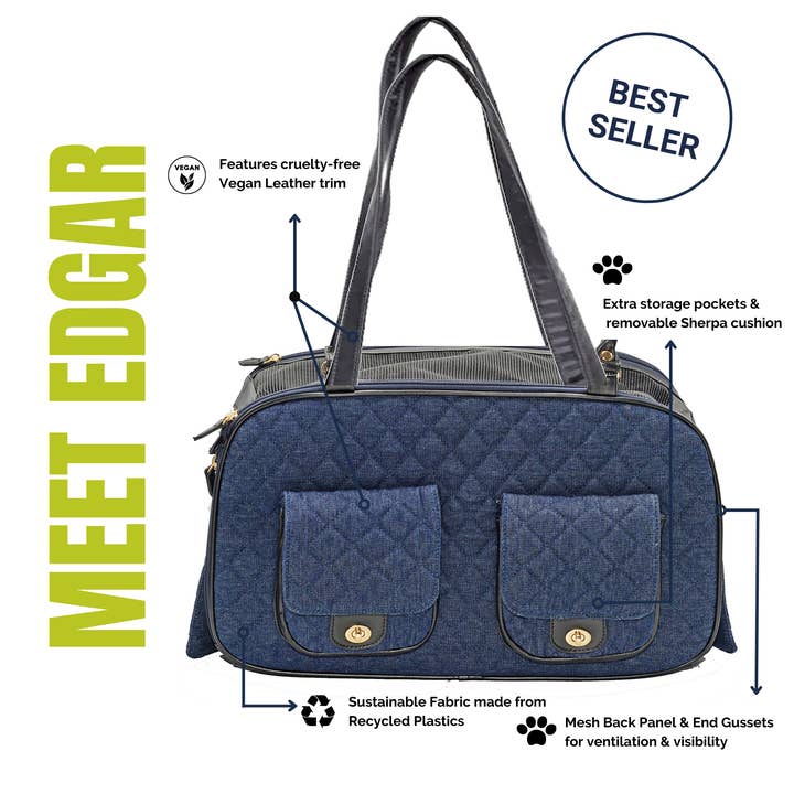 Edgar Pet Carrier for wholesale by A Pet with Paws® LLC