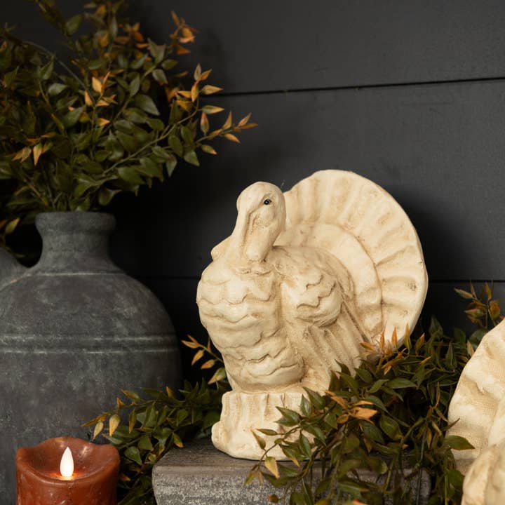 Dinde blanche antique de 9 pouces pour la vente par Ragon House