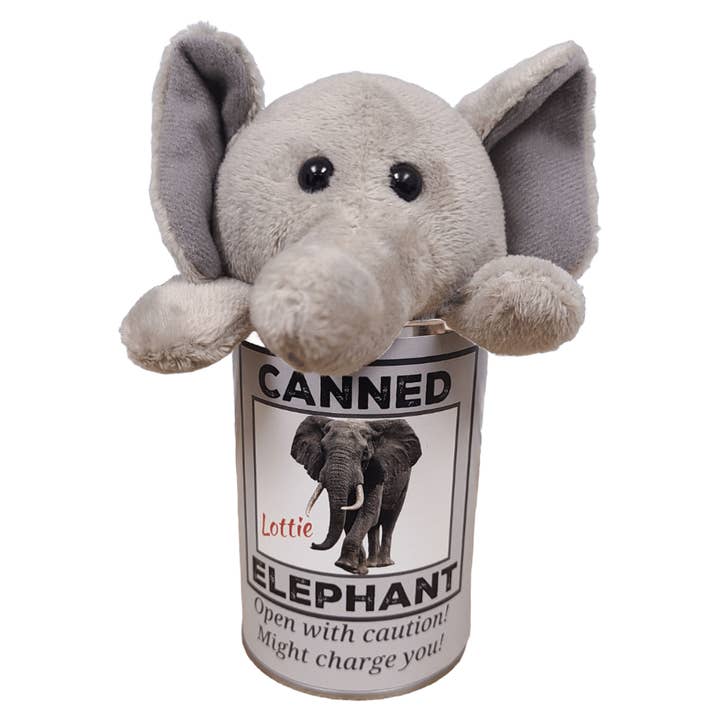 Canned Gifts - Vendita all'ingrosso Peluche - Bambini e neonati - Lottie l'elefante in scatola - Peluche con scherzi