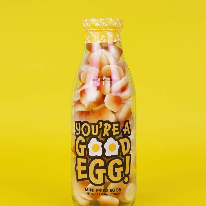 Treat Kitchen - Wholesale Gummy - You’re A Good Egg - Gummy Fried Eggs Retro Sweets in Bottle