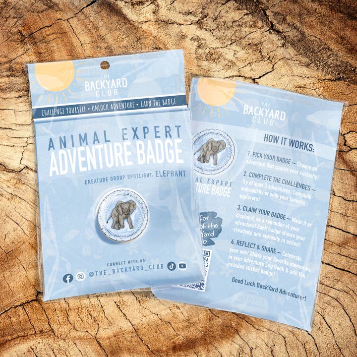 Species Spotlight: Elephant - Animal Expert Adventure Badge for wholesale by The BackYard Club