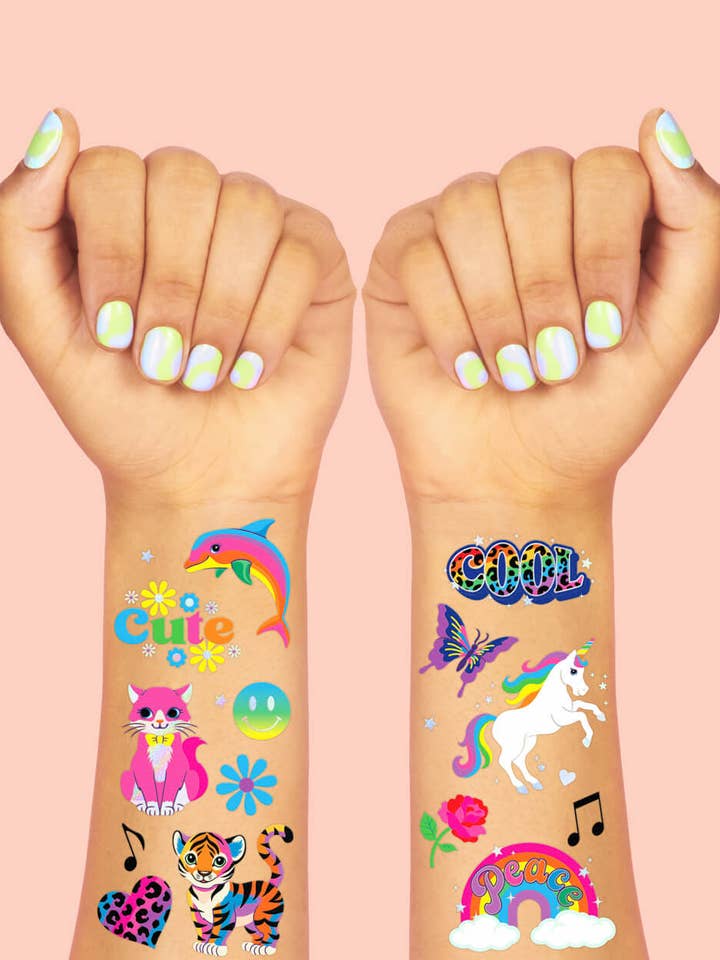 Rainbow Dreamland Tattoos - 68 temporary tattoos for wholesale by Petit Fetti