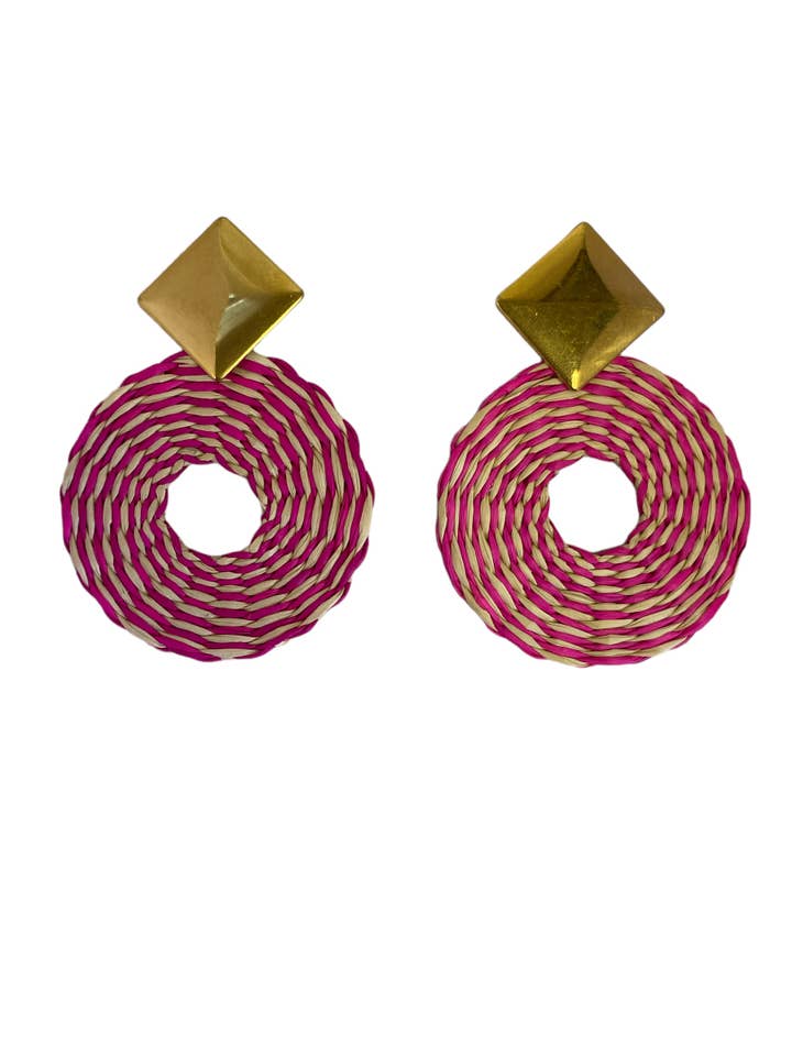Disc earrings, square for wholesale by Ochabe