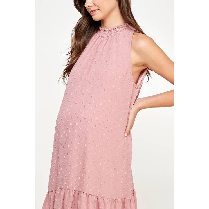 Hello Miz - Vente Robe - Robe de maternité à col montant en plumetis avec volant14