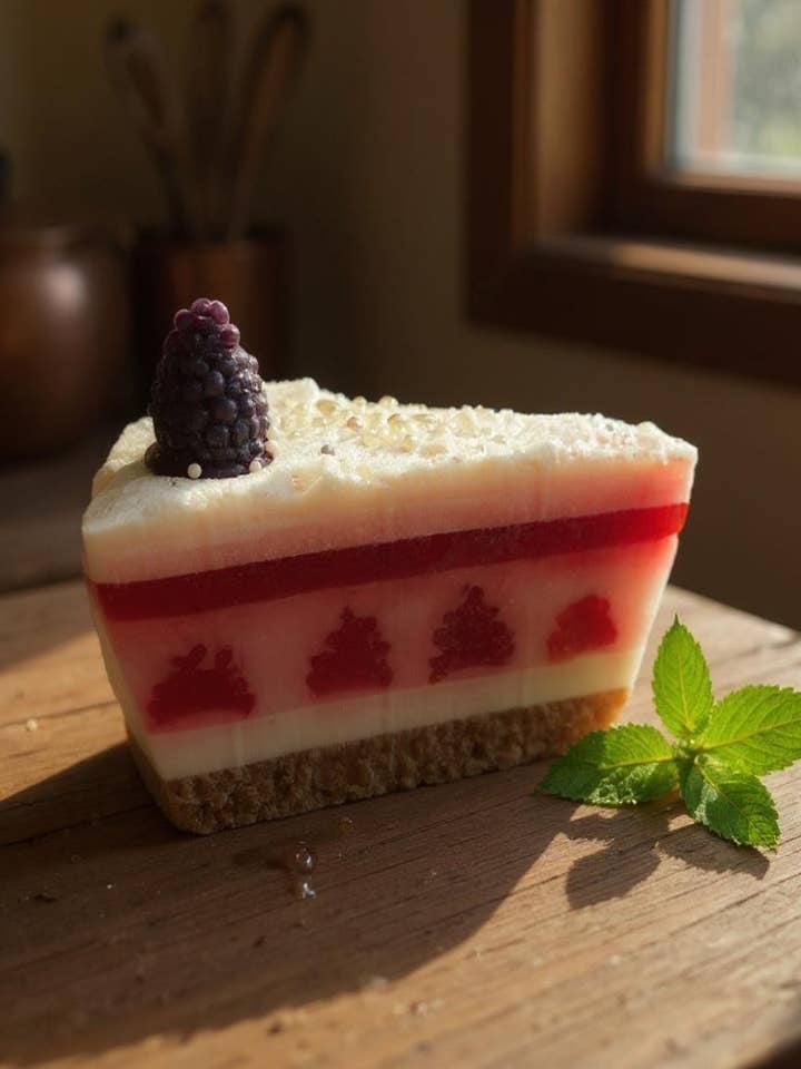 Grande tranche de savon nettoyant aux baies décorée à la main : savon sans SLS avec beurre de karité et parfum de baies fruitées pour la vente par The Stuff I Love