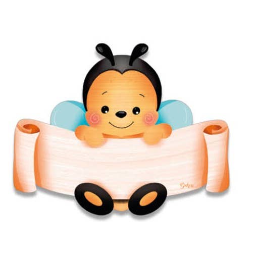 Oval Bee naamplaatje voor wholesale door Dekori