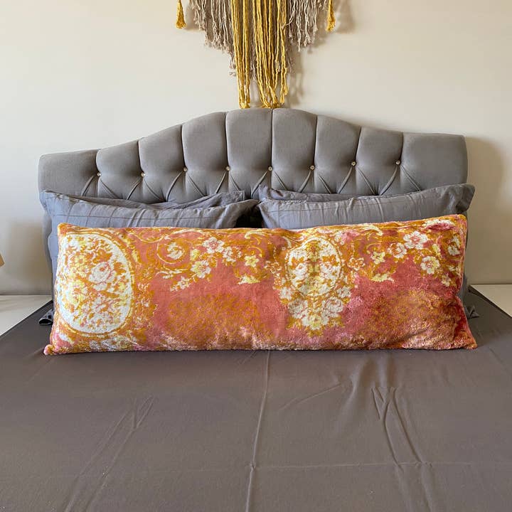 Rustic Remnents - Wholesale Throw Pillow Cover - Farmhouse Coral Velvet Pillow Case 16X48 Punch Throw Pillow