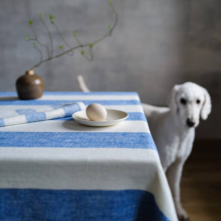 Linen Tablecloth Blue Napa for wholesale by LinenMe