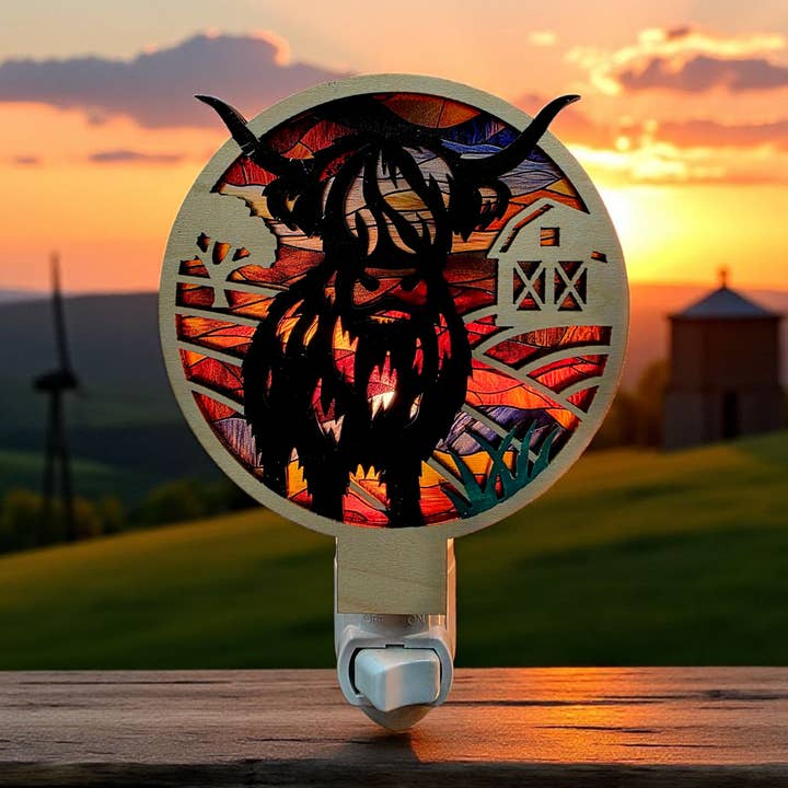 Gulf Coast Custom - Wholesale Night Light - Highland Cow LED Night Light - Cow Decor Gifts - Nightlights0